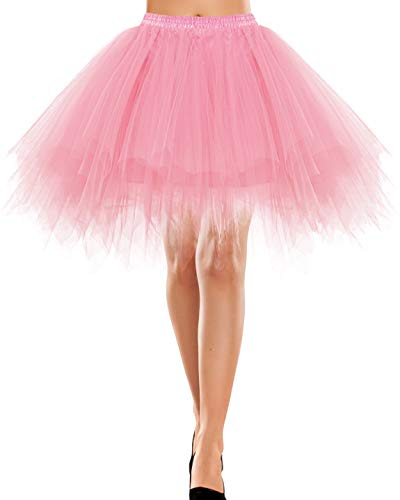 Bbonlinedress Mini tyllkjol för kvinnor 1950-tal, vintage, vuxen, balett, tutu, skater-kjol för cosplayfest