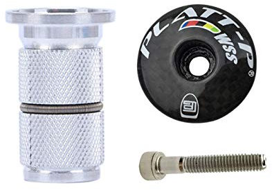 PLATT Carbon Aheadkappe Vorbau Steuersatz Kappe mit Aluminiumlegierung Kompressor Expander 1 1/8 Zoll