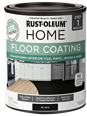 Rust-Oleum Watercolor 365930 Floor Coating Base Coat Black Quart
