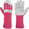 WFX Lange Gartenhandschuhe aus Leder für Damen, Herren, Damen, langlebig, Ziegenleder, Gartenhandschuhe, Unterarmschutz, dornensicher, Gärtnerarbeit, Rosenbeschneide, Geschenk (Rosa, XL)