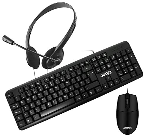 JEDEL G-S11 3-IN-1 OFFICE KIT - USB KEYBOARD & MOUSE HEADSET WITH MIC