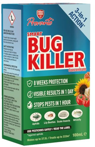 Ultimate Bug Killer Concentrate – 100ml (Pack of 1) | 3 in 1 Action | Fast-Acting Insecticide | 4 Weeks Protection | For Indoor & Outdoor Use on Edible & Ornamental Plants