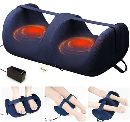 Tisscare Massaggiatore Shiatsu 4-in-1 per Piedi con Calore e Telecomando - Massaggiatore Elettrico per Alleviare Dolore, Promuovere Circolazione, Leggero e Portatile, Regalo per Genitori