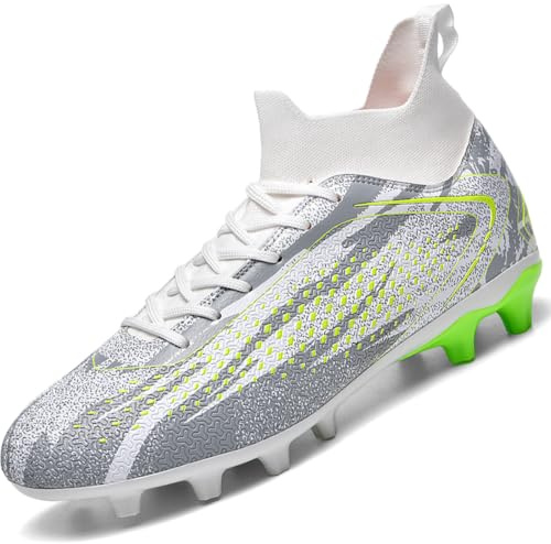 situkeke Chaussures de Football Hommes Crampons Enfant Garçon Chaussure de Foot Spike High Top Adolescents Chaussures de Sport Athlétisme Compétition