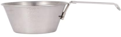 Levemolo Bol Pliable Camping Acier Inoxydable 550 Ml, Grand Bol Extérieur pour Barbecue et Randonnée, Vaisselle Multifonction avec Poignée Rabattable, Accessoire la Cuisine Solide