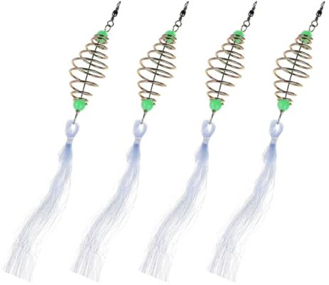 BESTOMZ Red de Pesca Profesional Resistente al Desgaste, Malla Portátil Ligera 4 Piezas, Trampa para Peces Conveniente para Pesca Deportiva y Actividades al Aire Libre Color Aleatorio