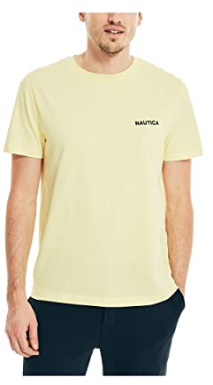 Nautica Men's Short Sleeve Crew Neck T-Shirt, Corn Solid, XL