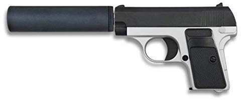 Golden Eagle Pistola Airsoft Aire Suave Metal Mixta Potencia 0,46 Julios 223 fps Airsoft Replica Paintball Caza Supervivencia tactico Senderismo Camping Outdoor 35721 + Portabotellas de regalo