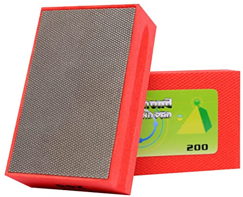 Diamond Hand Polishing Pads 200 Grit Sanding Tile Stone Marble Concrete Ceramics Granite Glass Wet Dry 1PCS 200
