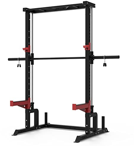 Train Hard Half Cage Support de squat Rack Power Rack Smith Machine Multipresse (rack + Smith Machine & traction)