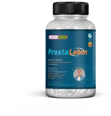 Healthy Fusion ProstaLeben | Natürliche Unterstützung für die Prostata | Reguliert den Harnfluss & verbessert die Funktion | Mit Saw Palmetto, Reishi, Brennnessel & Vitaminen | 90 Kapseln