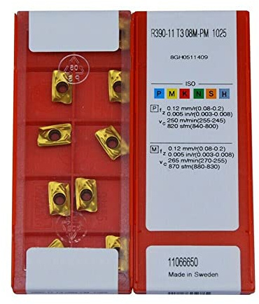 10pcs Lama per Utensili R390-11T308M-PM 1025 Carburo Ad Alta per Forza Presa Tornio Inserto
