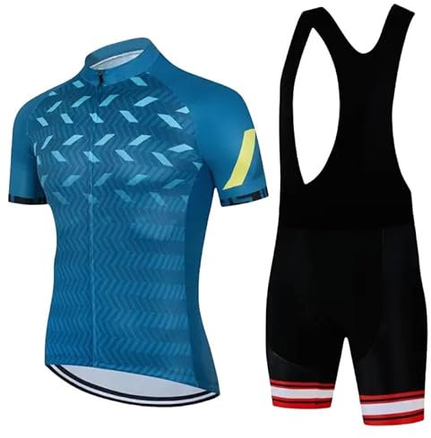 ARBOEE Triathlon-Anzug für Herren, MTB, Fahrrad, Kleidung, Radlerhose, 9D, Gel-Pad, Fahrradkleidung, atmungsaktiv, schnell trocknend (blau, 1,5 TG), Blau-1, 5XL