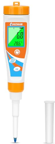 UIUZMAR Intelligentes pH Messgerät, Digitales pH Meter for Lebensmittel und Wasser, Professioneller Lebensmittel pH Tester mit Speer Sensor für Pool, Kombucha, Fleisch, Teig, Wein, Joghurt, Saucen