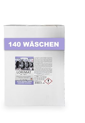 Lorito Lorimat 240 Vollwaschmittel Pulver 10kg Karton - Gründliche Wäschepflege für strahlende Farben und frischen Duft, Geeignet für Weiß- und Buntwäsche, Bis zu 135 Waschladungen