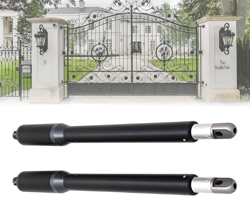 WTRYRN Kit d'ouverture Automatique pour Portail battant Double, kit d'ouverture de Portail battant Double Bras Robuste de 136 kg (300 LB), Moteur électrique à Courant continu pour Portes en Aluminium