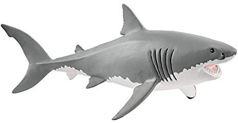 schleich Wild Life 14809 Realistic Great White Shark Figurine - Durable and Educational Ocean Toys - Shark Animal Figurine for Play and Imagination - Shark Toys Gift for Boys, Girls, Kids Ages 3+