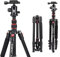 Camera Tripod, BONFOTO B690A Compact Lightweight Aluminum Travel Tripod with 360 Degree Ball Head,1/4 Quick Release Plate and Carry Bag