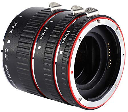 Topiky Set Tubo prolunga Obiettivo Macro EF/EF-S, 13mm/21mm/31mm, Messa a Fuoco Automatica Misurazione Ttl Scatto ravvicinato Macro Kit Adattatore per Anello Fotografico per