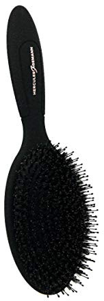 HERCULES SÄGEMANN - 9151 Paddle Brush | Pflegende Naturhaarbürste | Wildschweinborsten Bürste mit Nylonpins | Pflegebürste für lange Haare