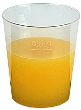 Gastro-Bedarf-Gutheil 50 Einweg Schnapsgläser 2 cl Trinkbecher Stamperl Medizinbecher Plastikbecher Schnapsbecher