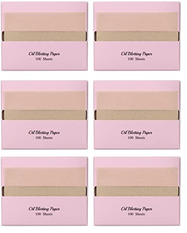 [600 Counts Refills Only] Natural Hemp Face Oil Blotting Paper Sheets with Makeup Mirror Case