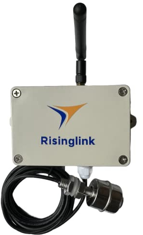 Risinglink WiFi Water Level Monitor Alarm, High OR Low Water Level Alerts, Text & Email Notifications, Battery Powered, Stainless Steel Float Sensor with 10 ft Cable, Indoor/Outdoor Use