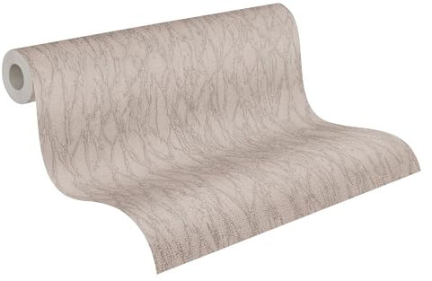 A.S. Création Smart Surfaces papier peint intissé à motif métallique 10,05 m x 0,53 m - gris, beige, argent - papier peint pierre pour différentes pièces Made in Germany - 395633