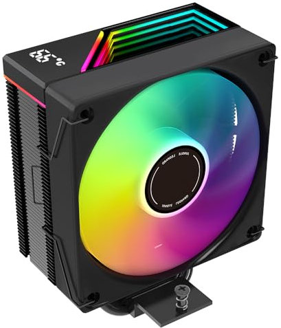 Jungle Leopard KF420 DGT ARGB Digitaler CPU Luftkühler,12cm leiser PWM-Lüfter CPU-Kühler,für Intel LGA 1700/1200/115X/1851/1366/2011, für AM4/AM5 (BK)