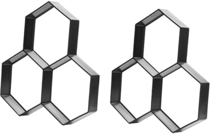 Toddmomy 2 Pezzi Strumento Per La Muffa a Stampo in Cemento Falso Bordo Del Bordo Del Giardino Stampo Di Cemento Bordi Del Paesaggio Pavimento Stampo Per in Cemento Nero