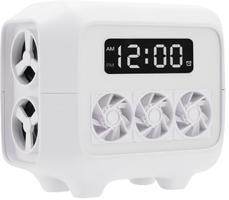 Plyisty -Högtalare, Trådlös Högtalare med 15W Laddare och Digital Väckarklocka för Sovrum, 5.0, Brusreducering, AUX och Typ C-port (WHITE)