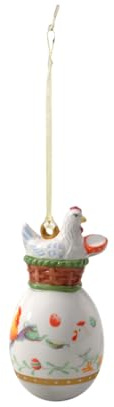 Villeroy & Boch – Annual Easter Edition uovo edizione annuale 2026 colorato con accenti dorati, addobbo da appendere, uovo decorativo, decorazione pasquale, da collezione, porcellana Premium