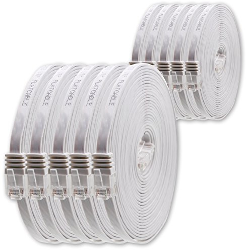 Cat6 platt nätverkskabel 1000 Mbit/s Gigabit LAN (RJ45) ultra smal