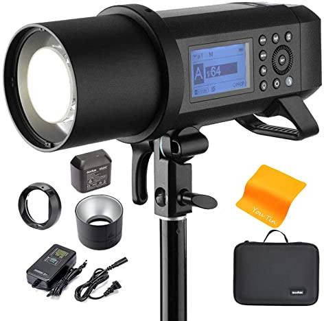Godox Flash Strobe AD400 Pro AD400Pro All-in-One Outdoor Studio Monolight 400W Photographic Lighting for Canon Sony Nikon Fuji Olympus Panasonic Camera TTL 2.4G HSS GN72-30W LED Modeling Lamp