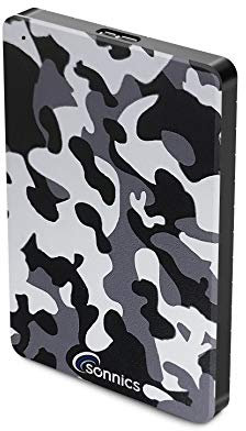 Sonnics 1 to Camouflage Gris Disque Dur Externe Portable USB 3.0 Super Rapide Vitesse de Transfert pour Une Utilisation avec Un PC Windows, Mac, Xbox One et PS4
