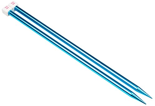 Coopay Agujas de Tejer de Metal de 35 cm, para Principiantes, Profesionales, Agujas de Tejer Ligeras para Manos Artríticas, Agujas de Tejer Largas para Suéteres, Mantas, Grandes Proyectos,10.0MM