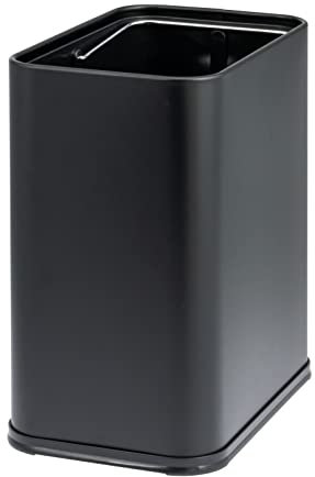 bremermann Papierkorb 10 L, offener Abfalleimer, versteckte Tüte (Schwarz)