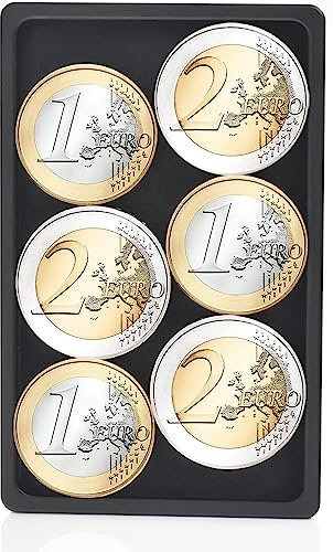 POCARDO Coin Holder | Münzfach im Kreditkarten-Format | Lautloses Kleingeldfach aus Aluminium mit Filzschutz | RFID Blocker