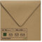 Netuno 50 quadratische Umschläge Kraftpapier 155 x 155 mm 100g Aster Kraft schöne Briefumschläge Vintage quadratisch Einladungs-Umschläge Hochzeit Weihnachten Geburtstag Taufe Brief-Kuvert Ökopapier