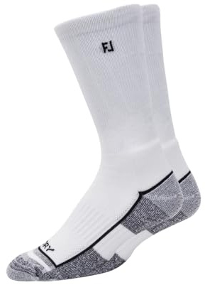 FootJoy Mens ProDry Crew White Golf Sock