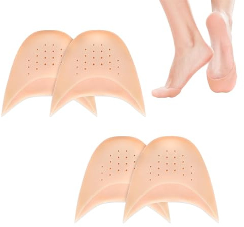 Protectores de Dedos de Silicona Suave, 2 Pares De Almohadillas Para Dedos de Zapatos de Ballet Con Orificios Transpirables, Puntera de Ballet de Silicona Súper Suave