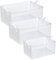 Set di 3 scatole pieghevoli con contenitore pieghevole completamente trasparente con manico, in PVC, impermeabile, organizer per vestiti, libri, giocattoli