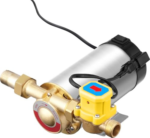 wowspeed 100W Booster Pump, Water Pressure Pump Shower, Automatic&Manual Controlled, Max15 psi, Rated Flow Rate 22L/Min, Rated Water Lift 33 Feet, Hot and Cold Water for Home Taps Garden Irrigation