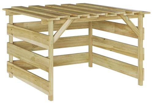 vidaXL Garaje para Cortacésped Robótico de Madera de Pino Impregnado