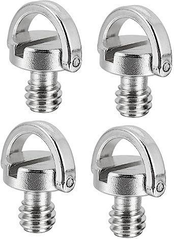 BRIGHTFUFU 4Pièces Vis de Caméra à Anneau Lot de Vis de Fixation pour Trépied et Accessoires Photo Compatible avec Plaques à Dégagement Rapide Faciles à Installer Transporter