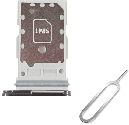 Cemobile Dubbel SIM-korthållare för Samsung Galaxy S24 Ultra + Uttagspinne (dubbel SIM titan svart)