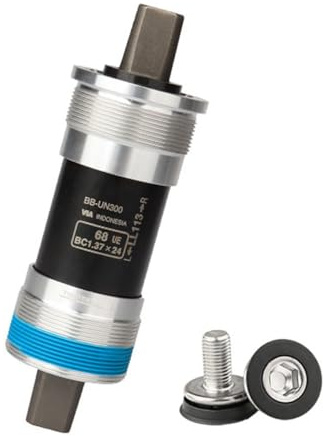 Hoite Boîtier de pédalier de VTT à roulement conique carré, boîtier de pédalier UN300 en aluminium, bague de verrouillage en acier chromoly, résine, 68 mm, 123 mm de longueur, 284,5 g
