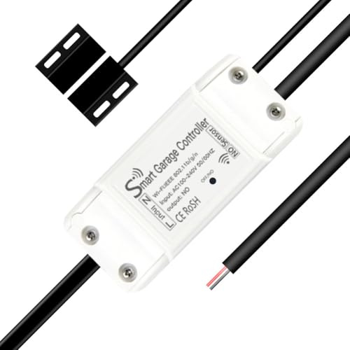 Kit Smart WiFi Apri Garage, Saracinesca e Cancello – Compatibile con App Tuya e Smart Life, 100-250V AC 50/60Hz, IP20