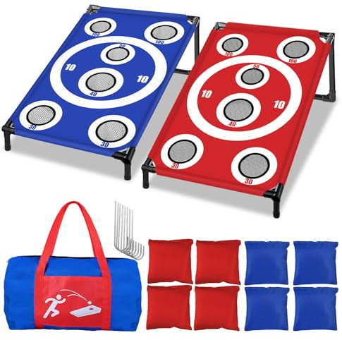 NZQXJXZ Cornhole Board Set perfekt för strand, gård och camping