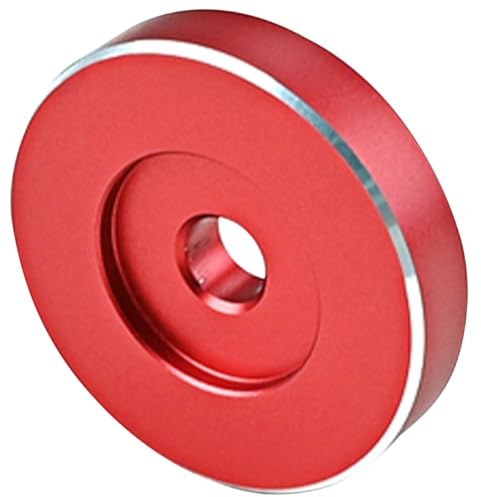 OSALADI Adaptador de Aluminio para Tocadiscos, Accesorio Compacto para Discos de Vinilo, Compatible Fonógrafos, Adecuado para Uso Doméstico, Color Rojo Brillante